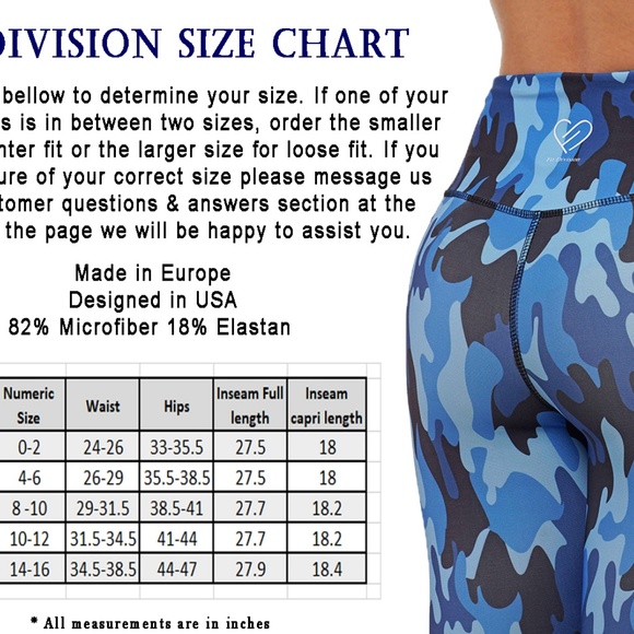 Camouflage Yoga leggings capri V shaped back - Picture 5 of 7